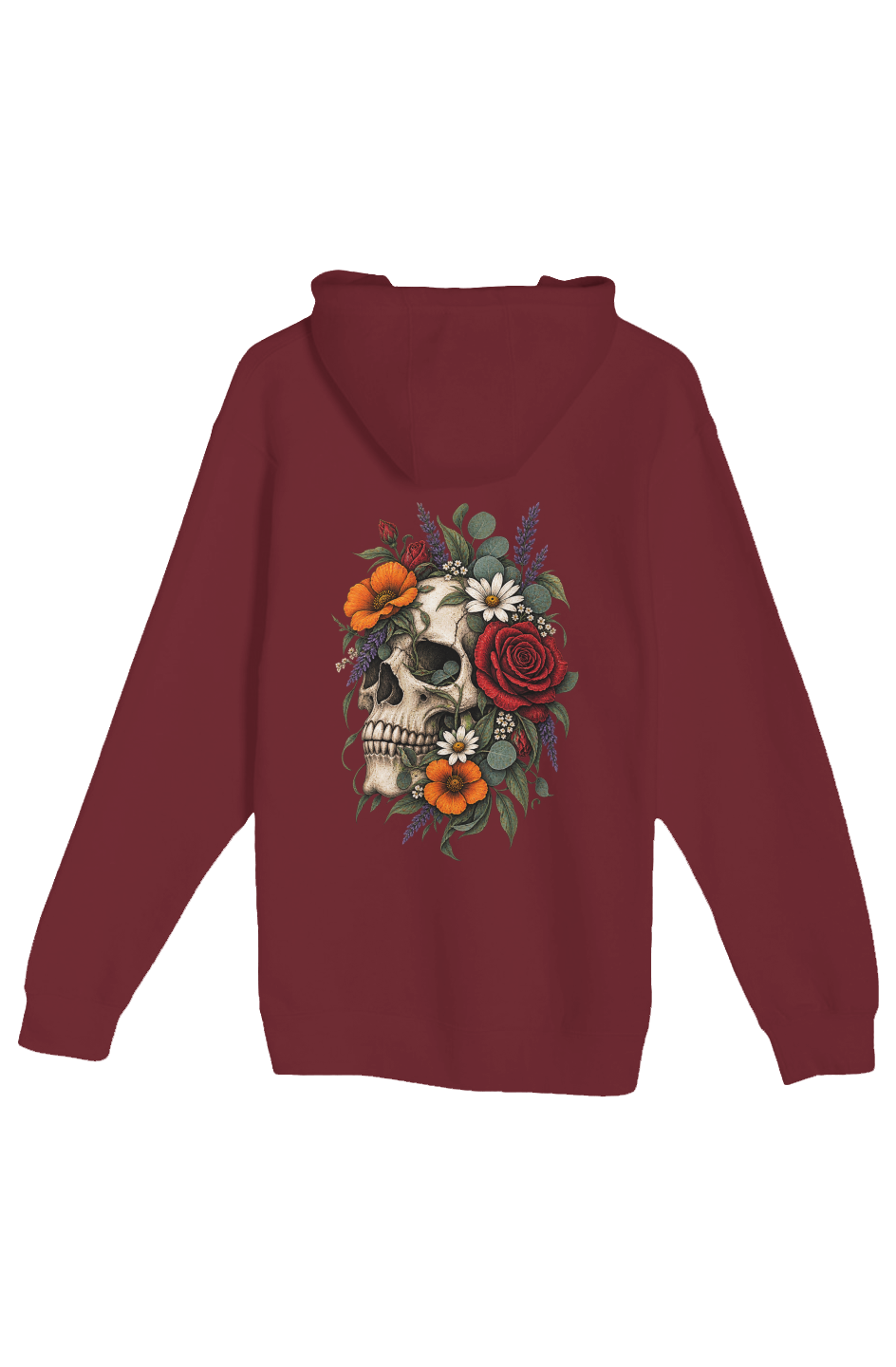THREAD's flowered Skull Unisex Premium Pullover Hoodie