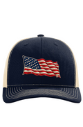 Vintage American Flag Trucker Hat THREAD 