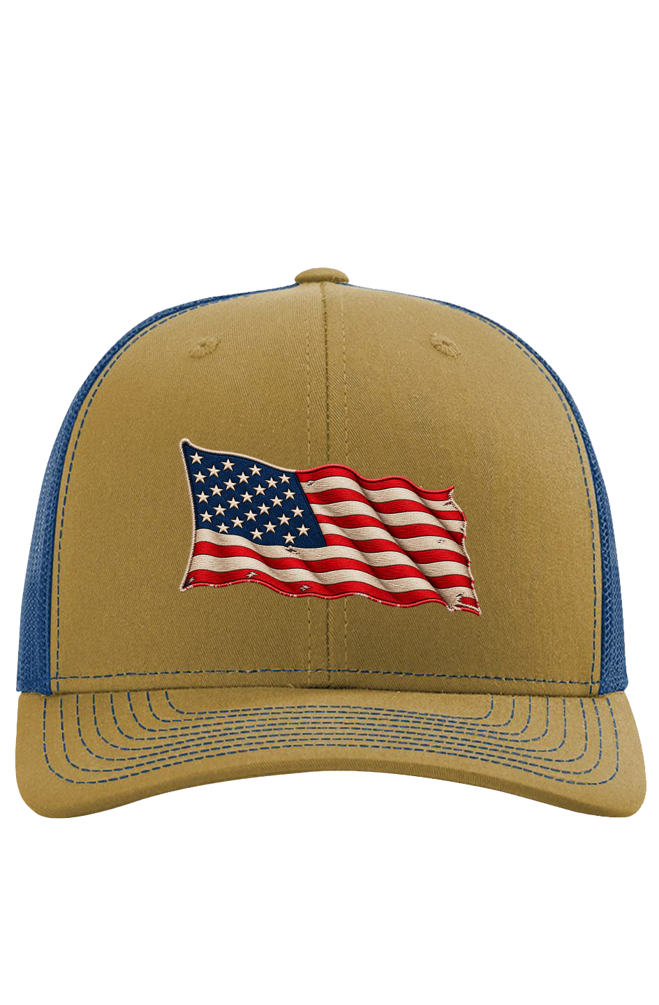 Vintage American Flag Trucker Hat THREAD 