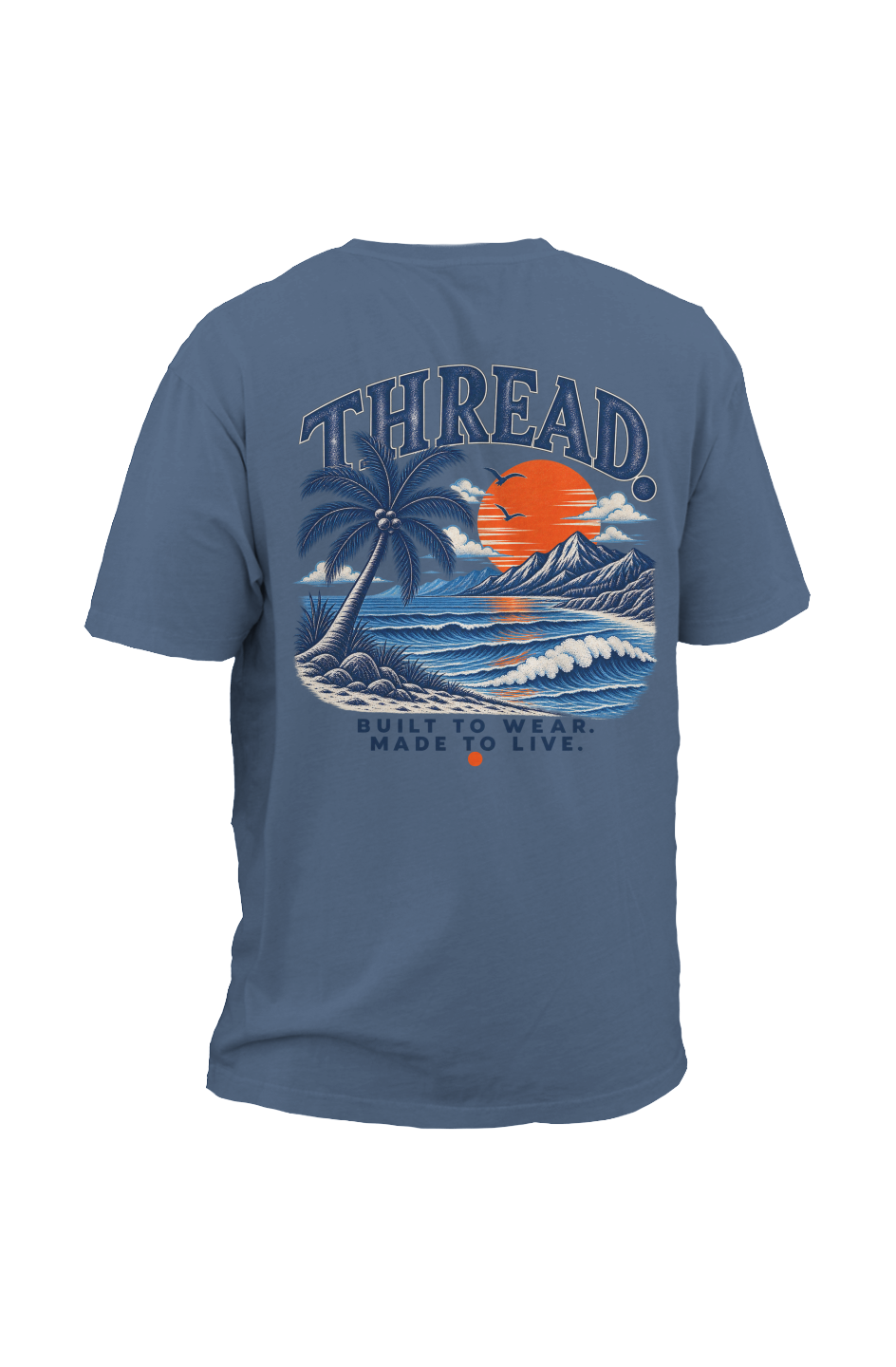 THREAD Coastal Sunrise Heritage Tee Pigment Slate Blue