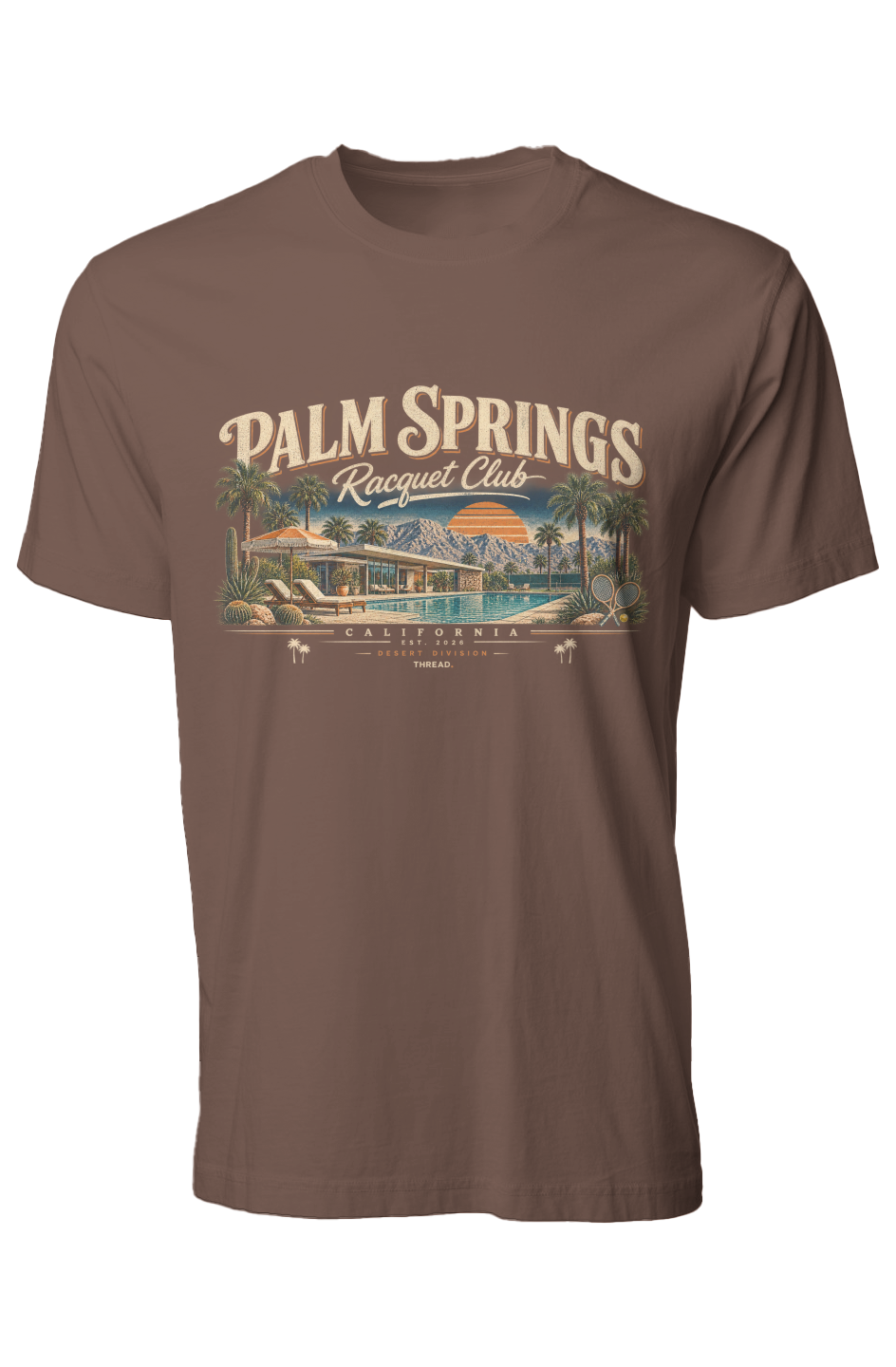 Palm Springs Racquet Club Tee THREAD Pigment Clay 